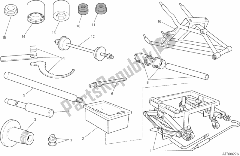 All parts for the 01c - Workshop Service Tools of the Ducati Superbike 1199 Panigale S USA 2013